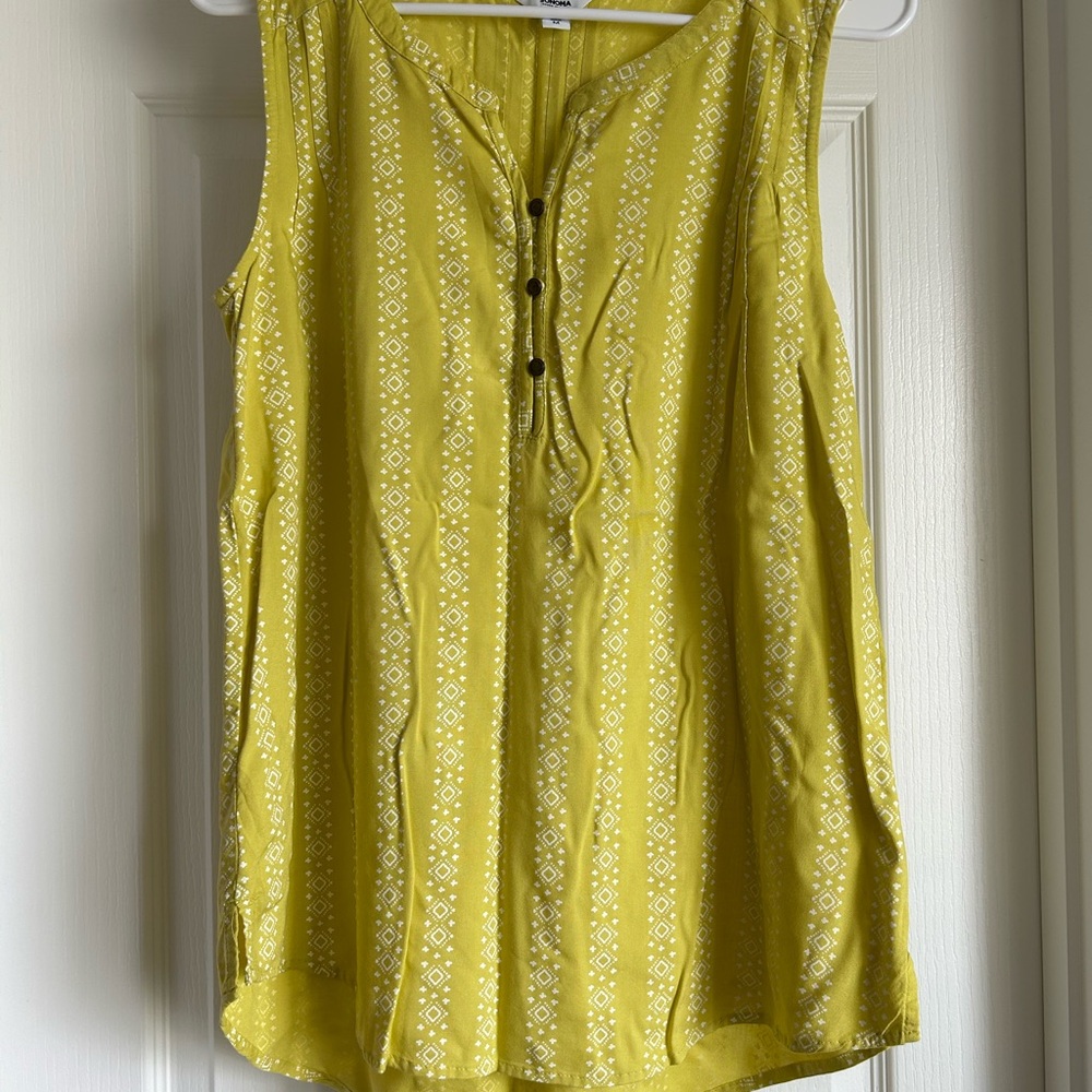 Yellow Sleeveless Top